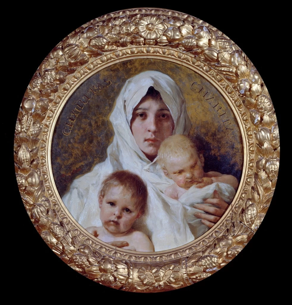 Allegoria di carità Donna con due bambini